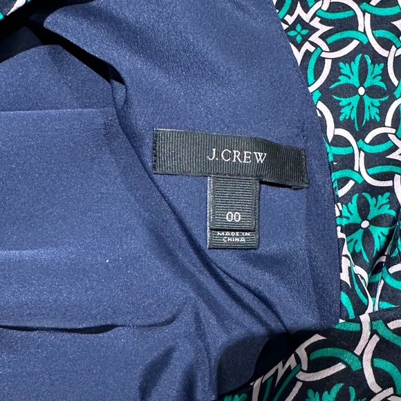 J. Crew "Swoop" Dress, Green & Navy, Women's 00 - Picture 9 of 11